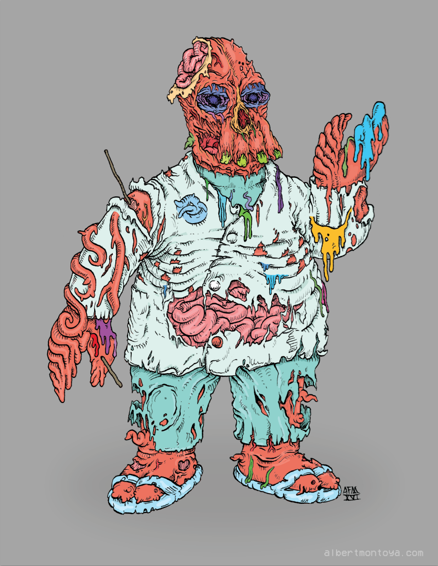 Mixed media illustration, 2016.