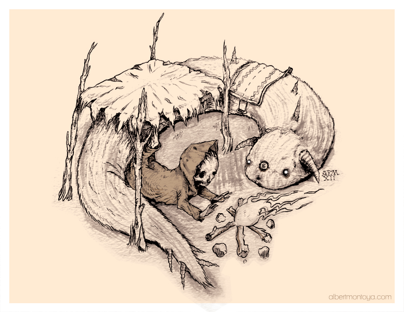 Mixed media illustration, 2012.