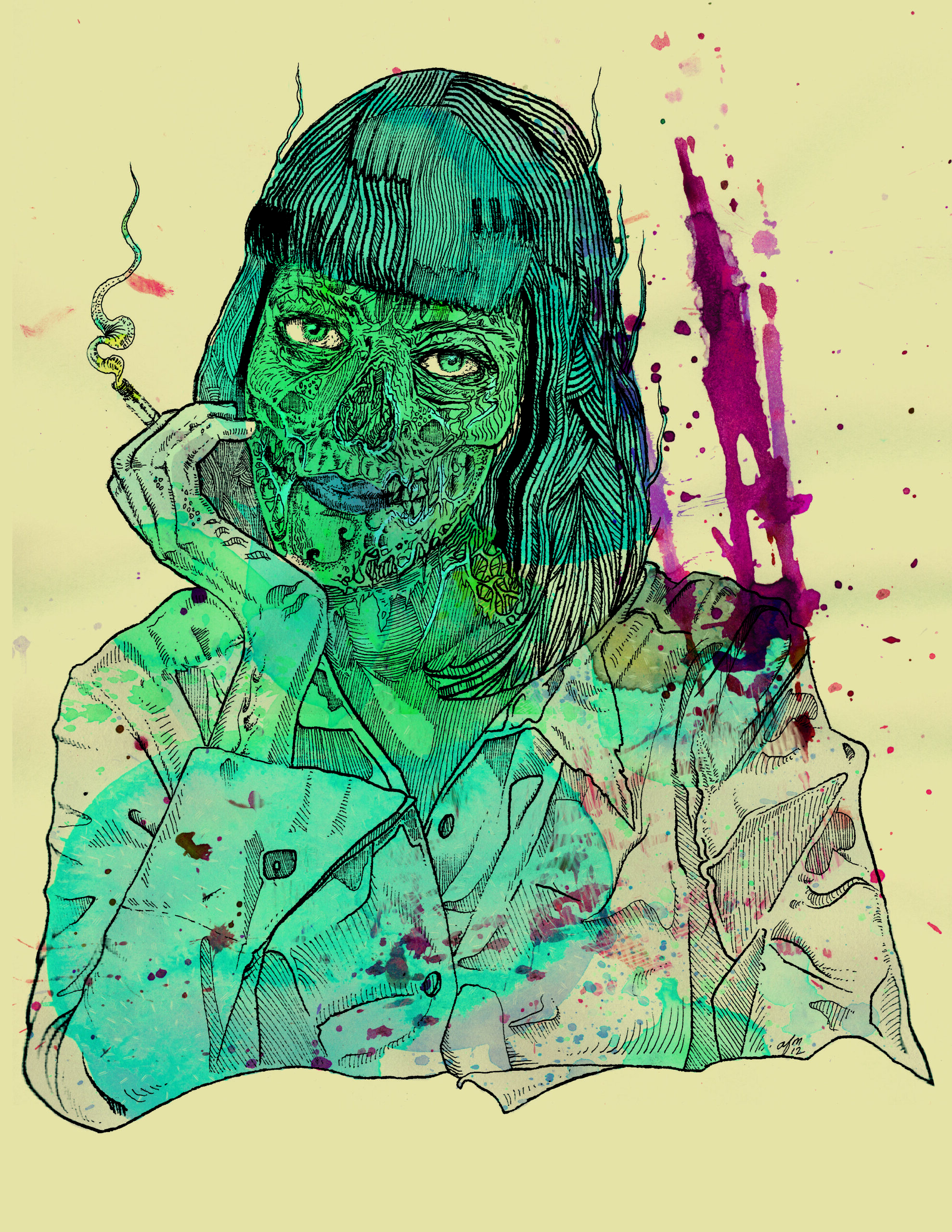 Mixed media illustration, 2012.