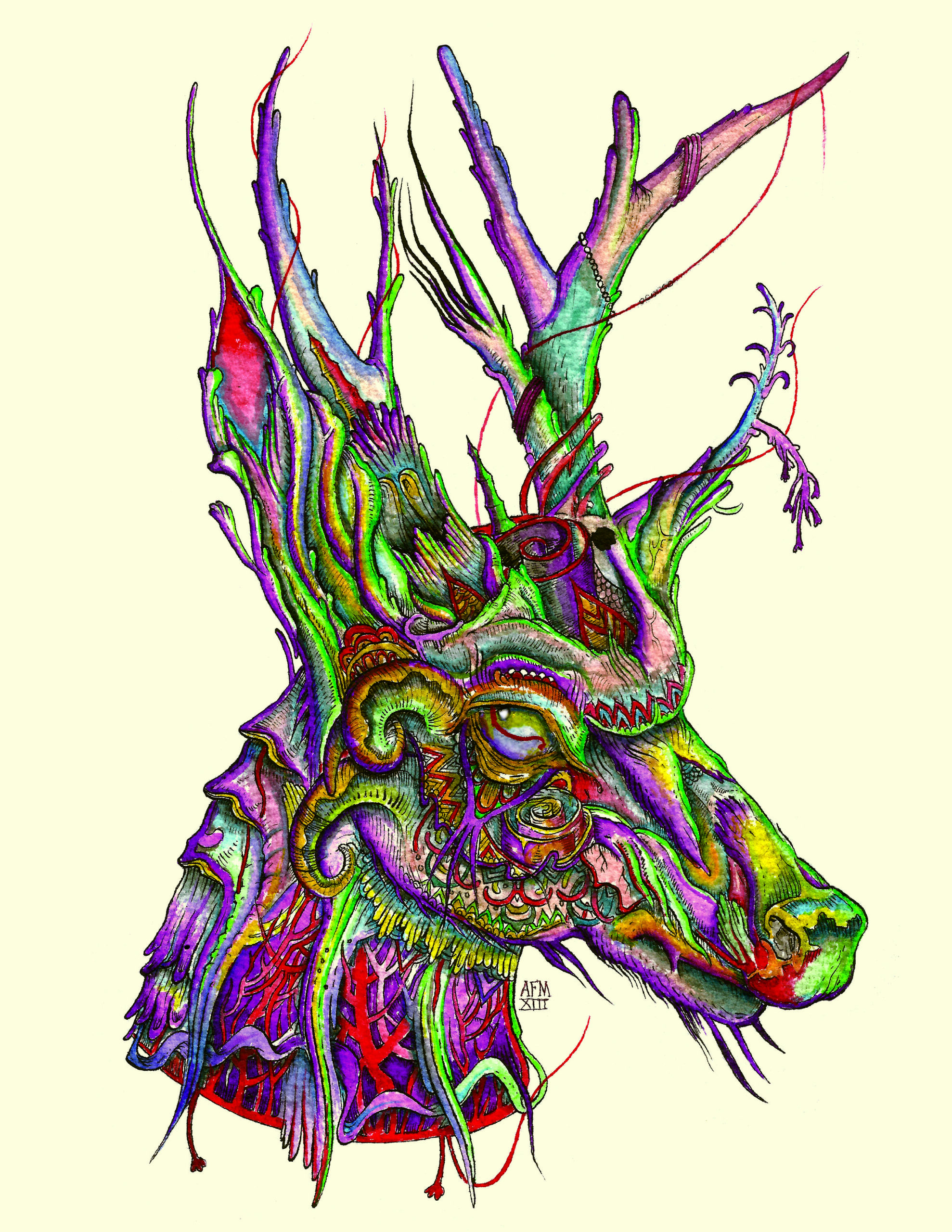 Mixed media illustration, 2013.