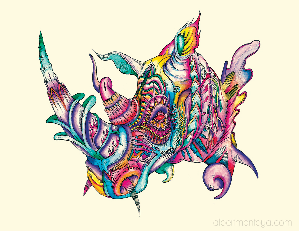 Mixed media illustration, 2014.